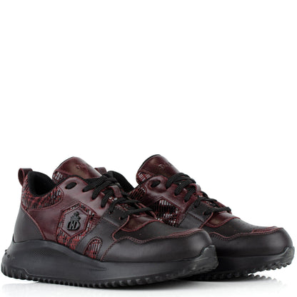 DARIS ДАМСКИ ОБУВКИ Дамски кожени сникърси в бордо w652-1