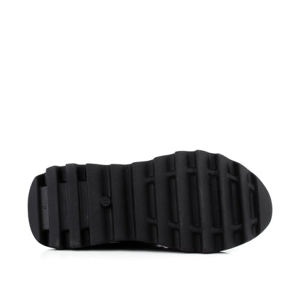 DARIS ДАМСКИ ОБУВКИ Дамски кожени сникърси в черно с платформа w652