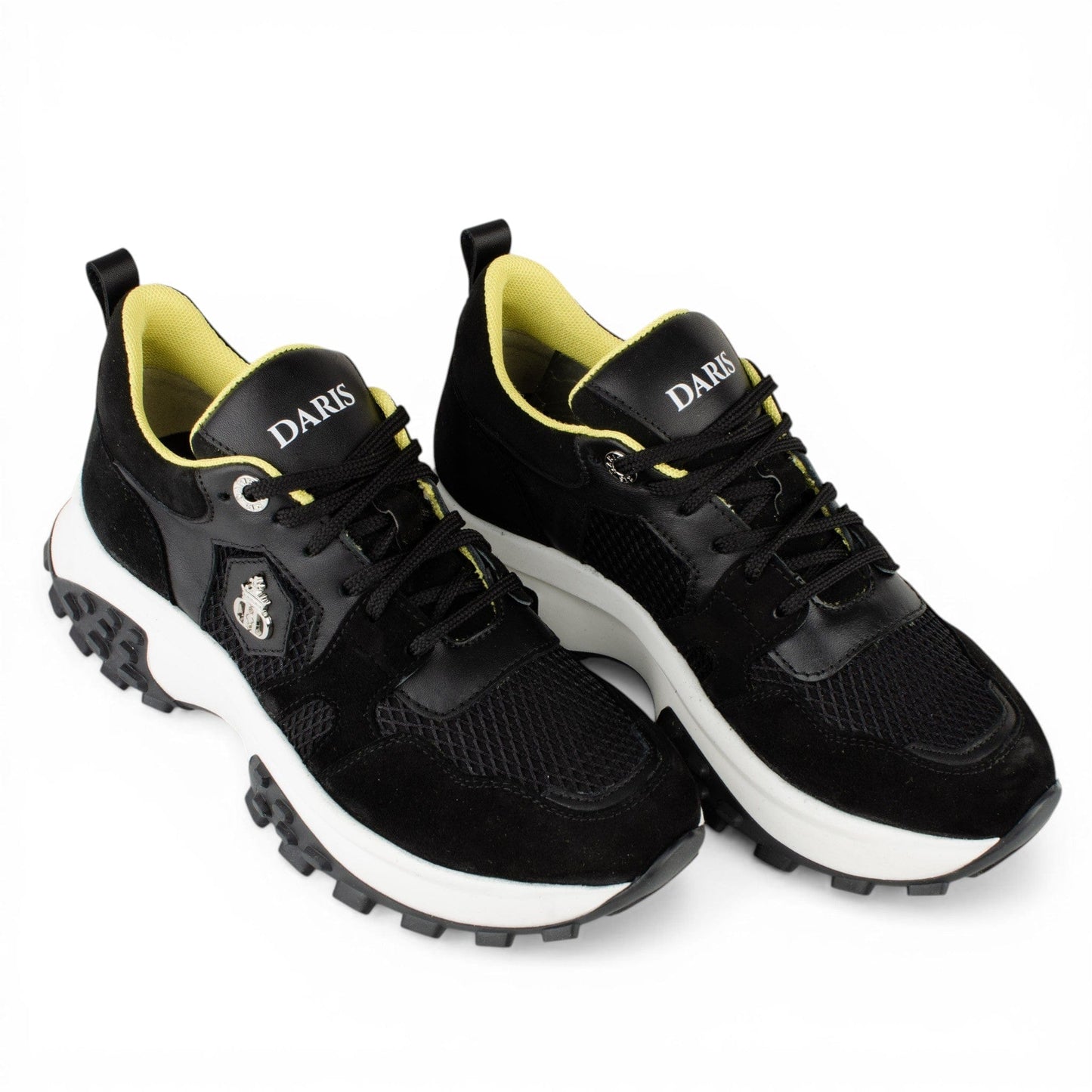 DARIS ДАМСКИ ОБУВКИ Дамски кожени сникърси в черно w652