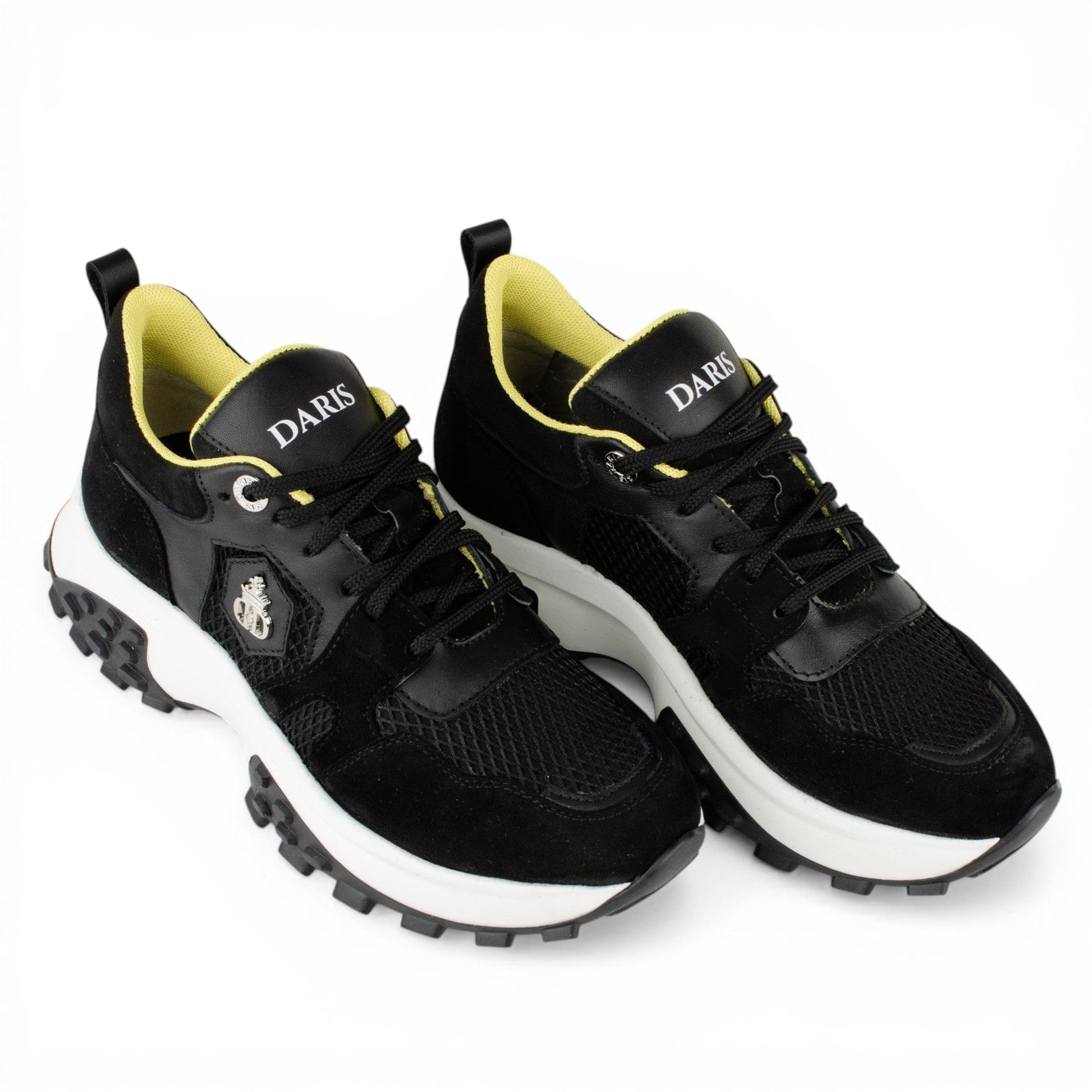 DARIS ДАМСКИ ОБУВКИ Дамски кожени сникърси в черно w652