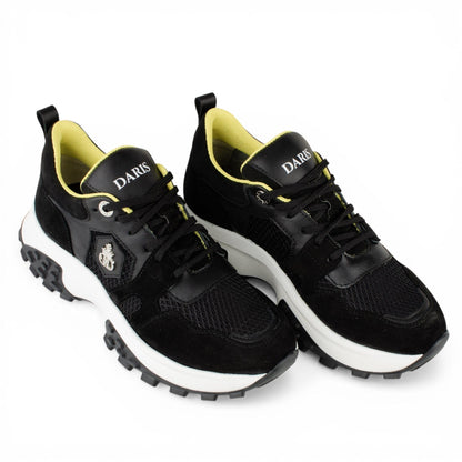 DARIS ДАМСКИ ОБУВКИ Дамски кожени сникърси в черно w652