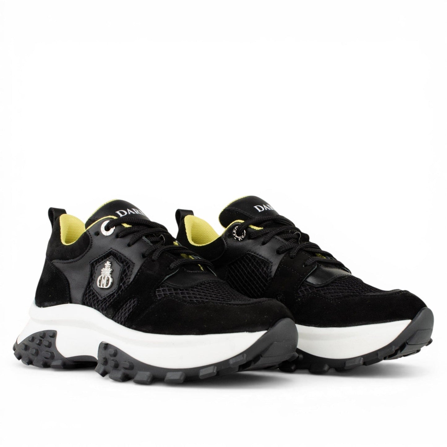 DARIS ДАМСКИ ОБУВКИ Дамски кожени сникърси в черно w652