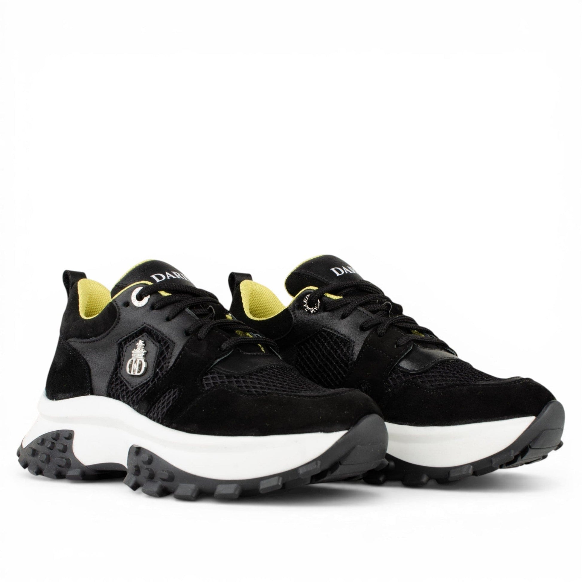 DARIS ДАМСКИ ОБУВКИ Дамски кожени сникърси в черно w652