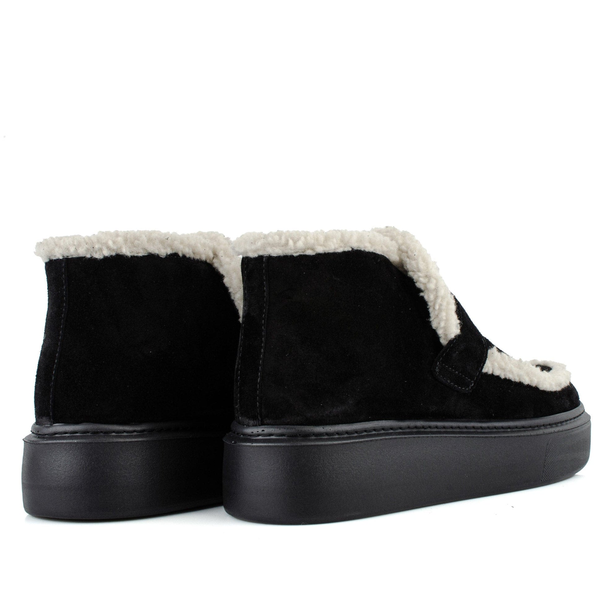 DARIS ДАМСКИ ОБУВКИ Ежедневни дамски велурени обувки в черно w653