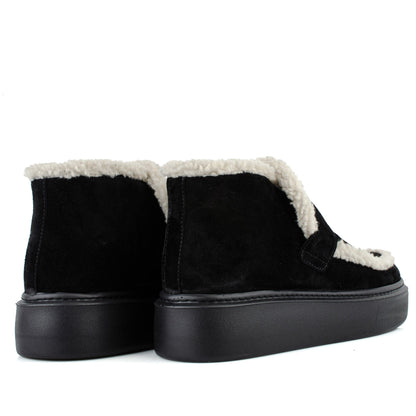 DARIS ДАМСКИ ОБУВКИ Ежедневни дамски велурени обувки в черно w653