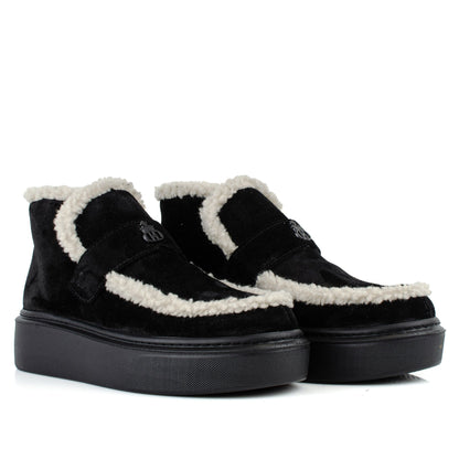 DARIS ДАМСКИ ОБУВКИ Ежедневни дамски велурени обувки в черно w653