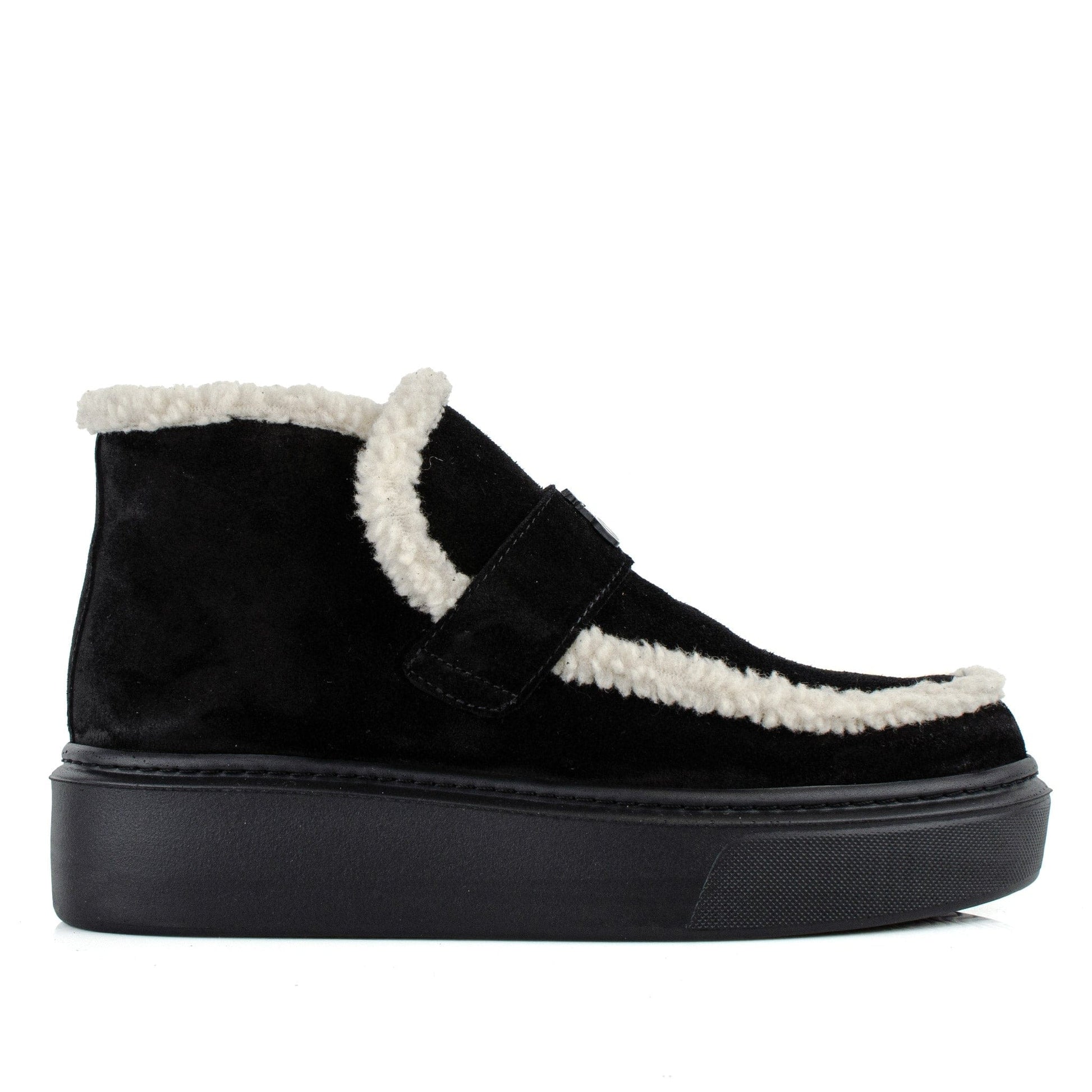 DARIS ДАМСКИ ОБУВКИ Ежедневни дамски велурени обувки в черно w653