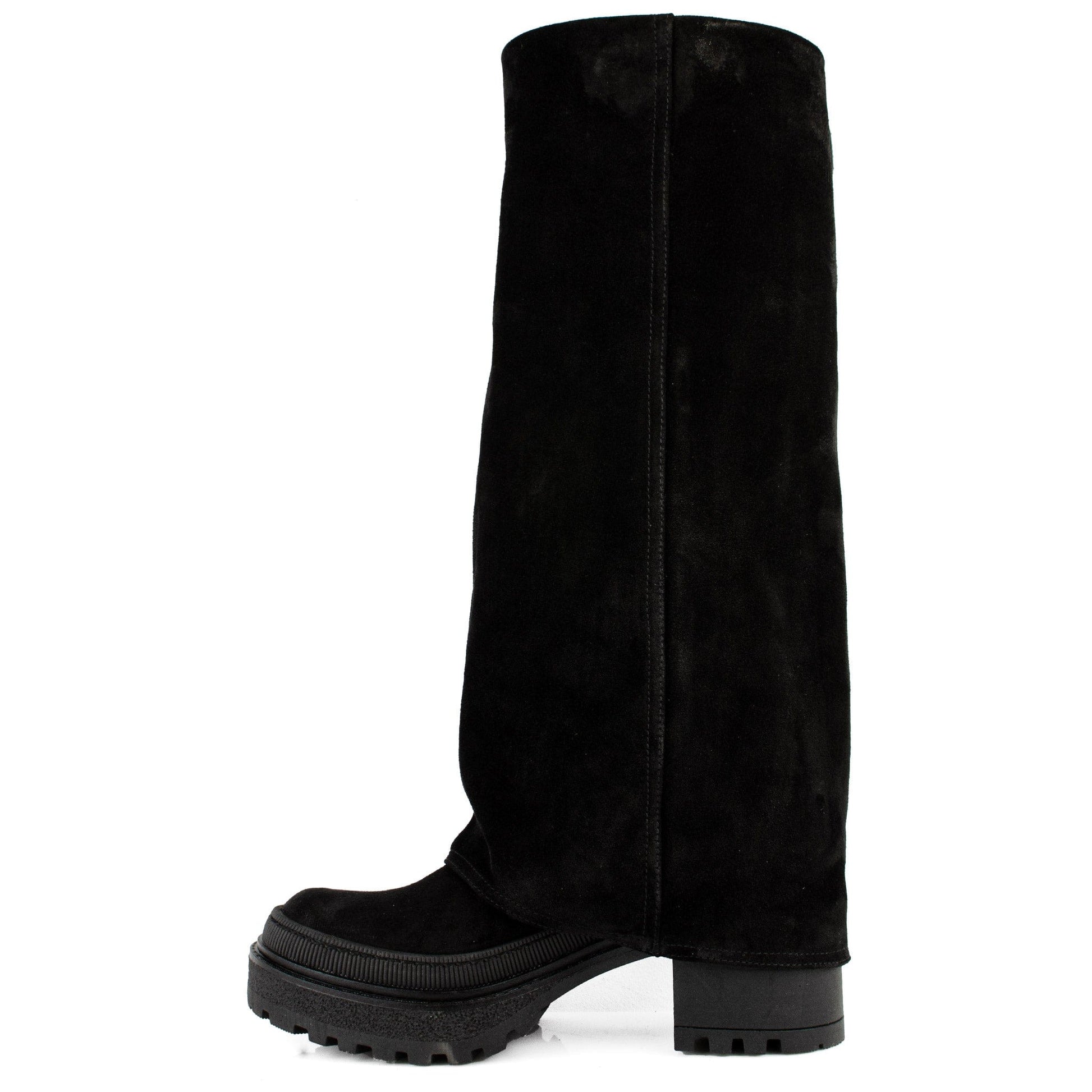 DARIS ДАМСКИ ОБУВКИ Лимитирани дамски велурени ботуши в черно w654