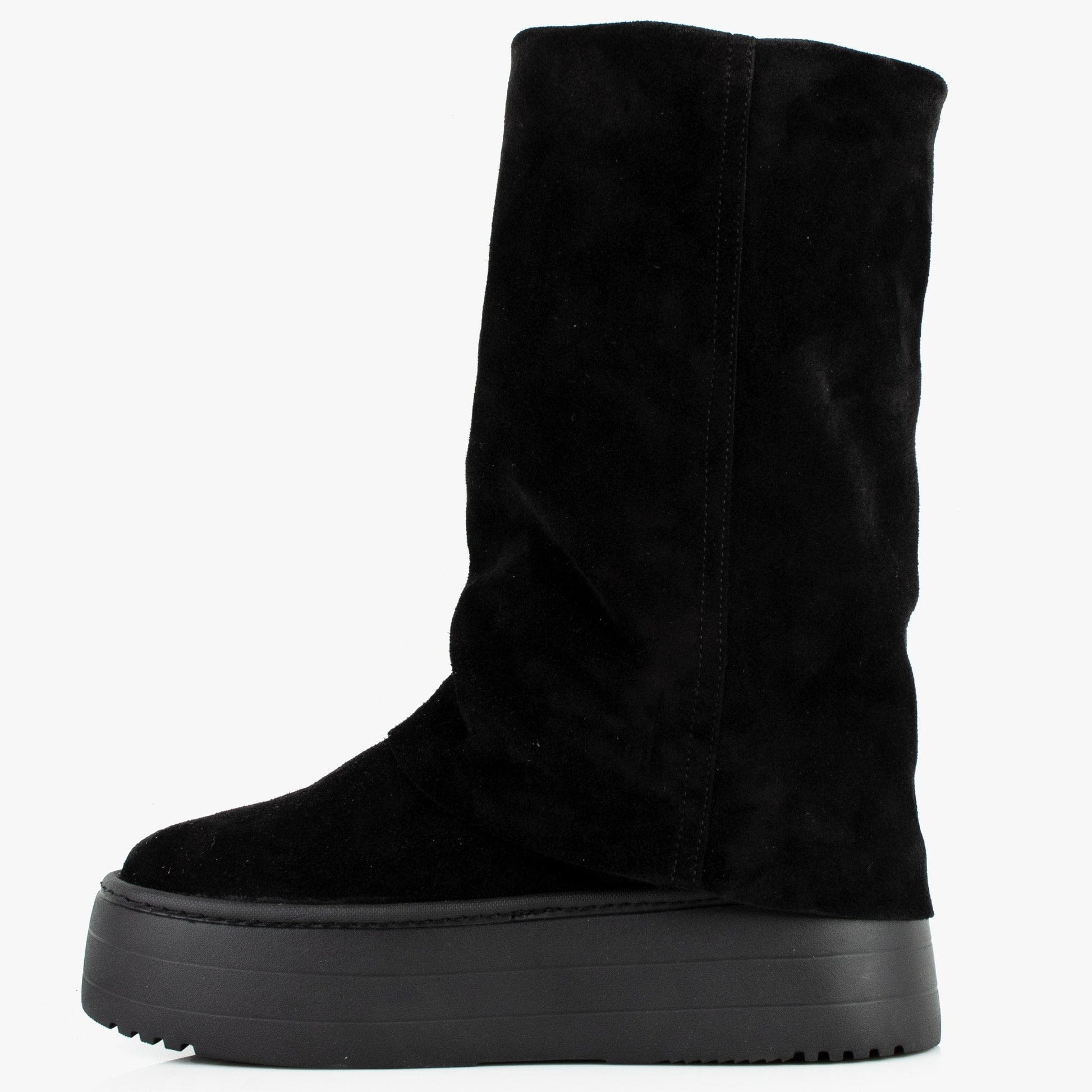 DARIS ДАМСКИ ОБУВКИ Дамски велурени ботуши в черно w660