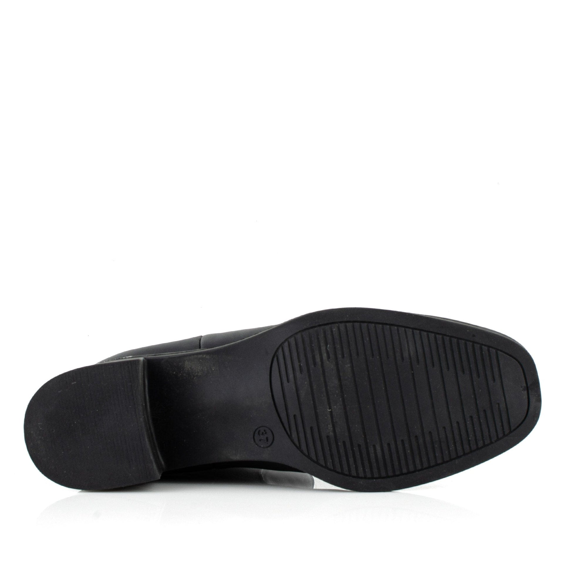 DARIS ДАМСКИ ОБУВКИ Дамски кожени боти с ластик в тъмносиво w661