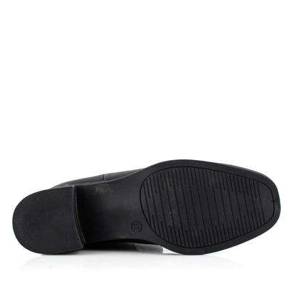 DARIS ДАМСКИ ОБУВКИ Дамски кожени боти с ластик в тъмносиво w661