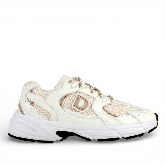 DARIS ДАМСКИ ОБУВКИ Олекотени дамски кожени сникърси в бяло и бежово w663