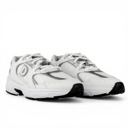 DARIS ДАМСКИ ОБУВКИ Олекотени дамски кожени сникърси в бяло и сребърно w663