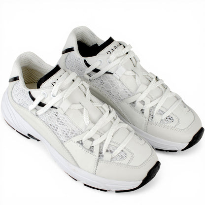 DARIS ДАМСКИ ОБУВКИ Олекотени дамски сникърси с мрежа в бяло w666