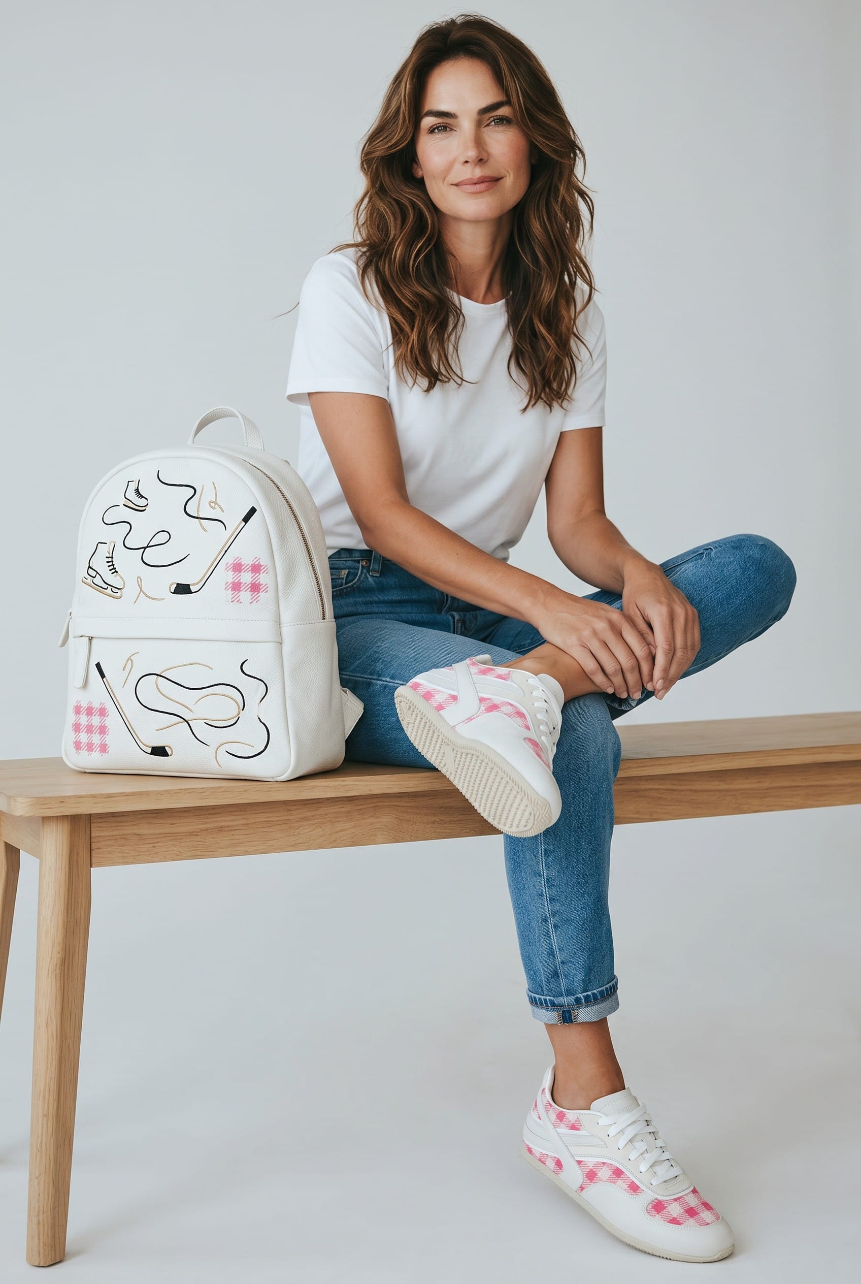 DARIS ДАМСКИ ОБУВКИ Олекотени дамски кожени сникърси от кожа и текстил w682-1 в бяло и розово