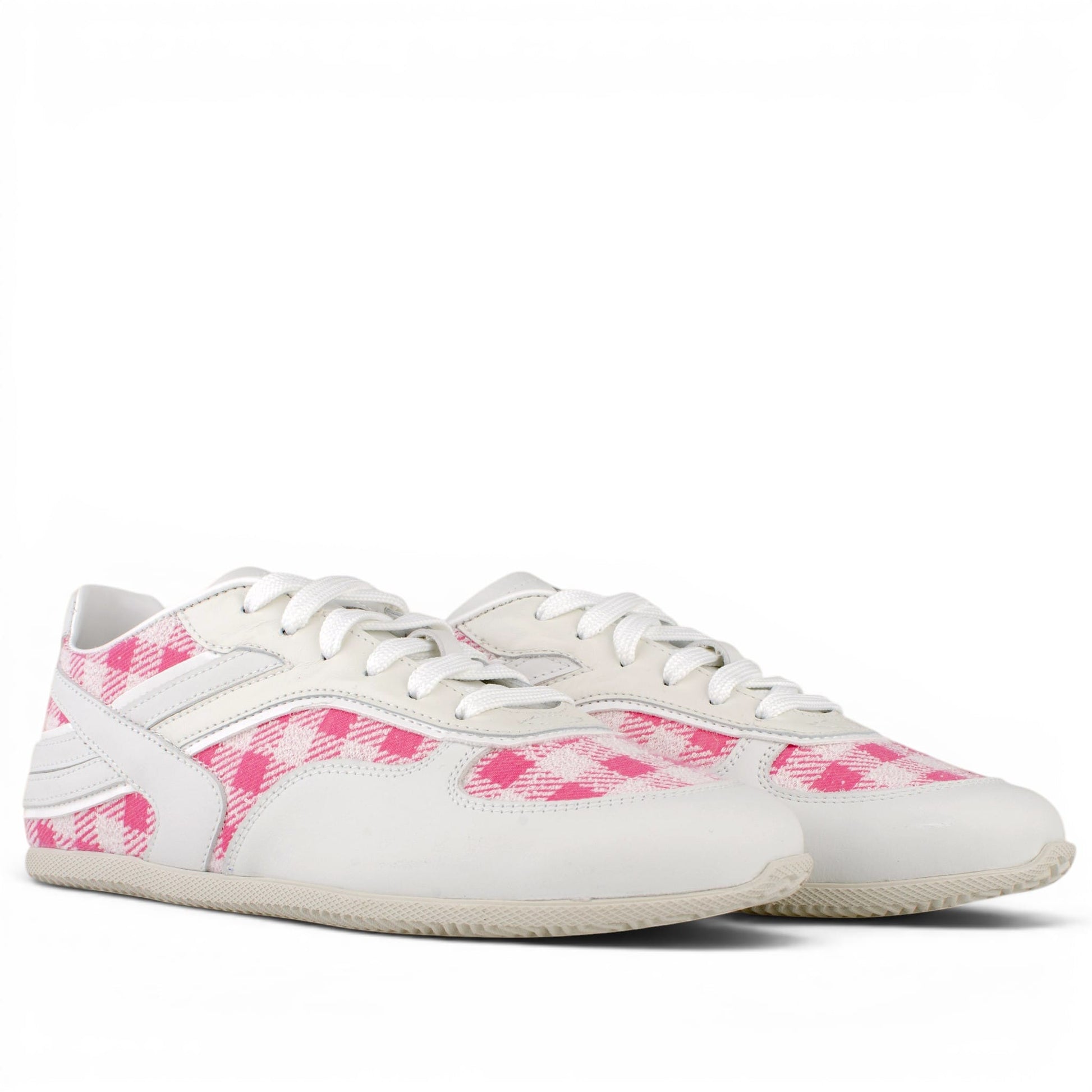 DARIS ДАМСКИ ОБУВКИ Олекотени дамски кожени сникърси от кожа и текстил w682-1 в бяло и розово