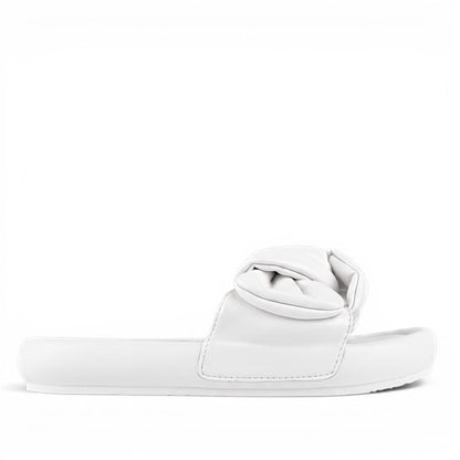 TULIPANO ДАМСКИ ОБУВКИ Дамски чехли от еко кожа в бяло WHITE-1